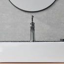 Newater Single Handle Bathroom Sink Faucet with Pop Up Drain, Deck Plate and Cupc Water Supply Lines, Black Stainless, 7002051