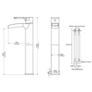 Newater Single Handle Vessel Sink Faucet Tall Bathroom Faucet with Water Supply Lines, Brushed Nickel, 76454