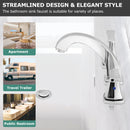 PARLOS Widespread Double Handles Bathroom Faucet with Pop Up Drain and cUPC Faucet Supply Lines, Chrome, 1.2GPM, Doris 1417201P