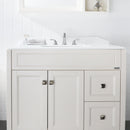 PARLOS Widespread Two Handles Bathroom Sink Faucet Brushed Nickel, 1.2GPM 1435002PD