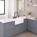 PARLOS 8 Inch Two Handles High Arch Kitchen Sink Faucet with Side Sprayer & Supply Lines, Matte Black, Demeter 1413804