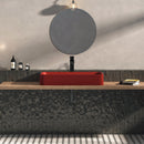 EZANDA Waterfall Vessel Sink Faucet Tall Bathroom Faucet Single Handle, Single Hole Bowl Basin Mixer Tap with Water Supply Lines, Matte Black, 1440704D