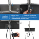 NEWATER Single Handle Pull Down Kitchen Faucet with Deck Plate & Supply Lines, Matte Black, 9001011