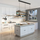 NEWATER Single Handle Pull Down Kitchen Faucet with Deck Plate & Supply Lines, Brushed Gold, 9001041