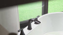 PARLOS 2-Handle Widespread Waterfall Roman Bathtub Faucet Tub Filler, Matte Black (1434204)
