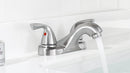 PARLOS Two-Handle Bathroom Sink Faucet with Metal Drain Assembly and Supply Hose, Lead-Free cUPC,Brushed Nickel,1.2 GPM (13622P)