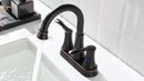 PARLOS Swivel Spout 2-Handle Lavatory Faucet Bathroom Sink Faucet with Metal Pop-up Drain and Faucet Supply Lines, Oil Rubbed Bronze, 1.2 GPM (13628P)
