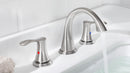 PARLOS Widespread 2 Handles Bathroom Faucet with Metal Pop Up Sink Drain and cUPC Faucet Supply Lines, Brushed Nickel, 1.2 GPM (13647P)
