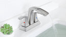 PARLOS 2 Handles Waterfall Bathroom Faucet with Pop-up Drain and Faucet Supply Lines, Brushed Nickel, 1.2 GPM (14068P)