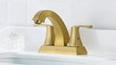 PARLOS 2 Handles Bathroom Faucet Brushed Gold with Pop-up Drain Centerset Faucets Doris,1.5GPM (1407208)