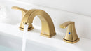 PARLOS Widespread Double Handles Bathroom Faucet with Pop Up Drain and cUPC Faucet Supply Lines, Brushed Gold, 1.2 GPM(1417208P)
