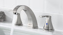 PARLOS Widespread Double Handles Bathroom Faucet with Pop Up Drain and cUPC Faucet Supply Lines, Brushed Nickel, 1.2 GPM (14172P)