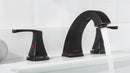 PARLOS Widespread Double Handles Bathroom Faucet with Pop Up Drain and cUPC Faucet Supply Lines, Oil Rubbed Bronze, 1.2 GPM (14173P)