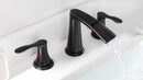 PARLOS Waterfall Widespread Bathroom Sink Faucet Double Handles with Metal Pop Up Drain & cUPC Faucet Supply Lines, Oil Rubbed Bronze, 1.2 GPM (1431803P)