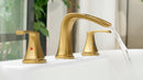 PARLOS 2-Handle Widespread Waterfall Roman Bathtub Faucet Tub Filler, Brushed Gold (1434208)
