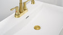 PARLOS Bathroom Sink Drain with Overflow, Metal Pop Up Drain for Vessel Sink, Brushed Gold, 2108508