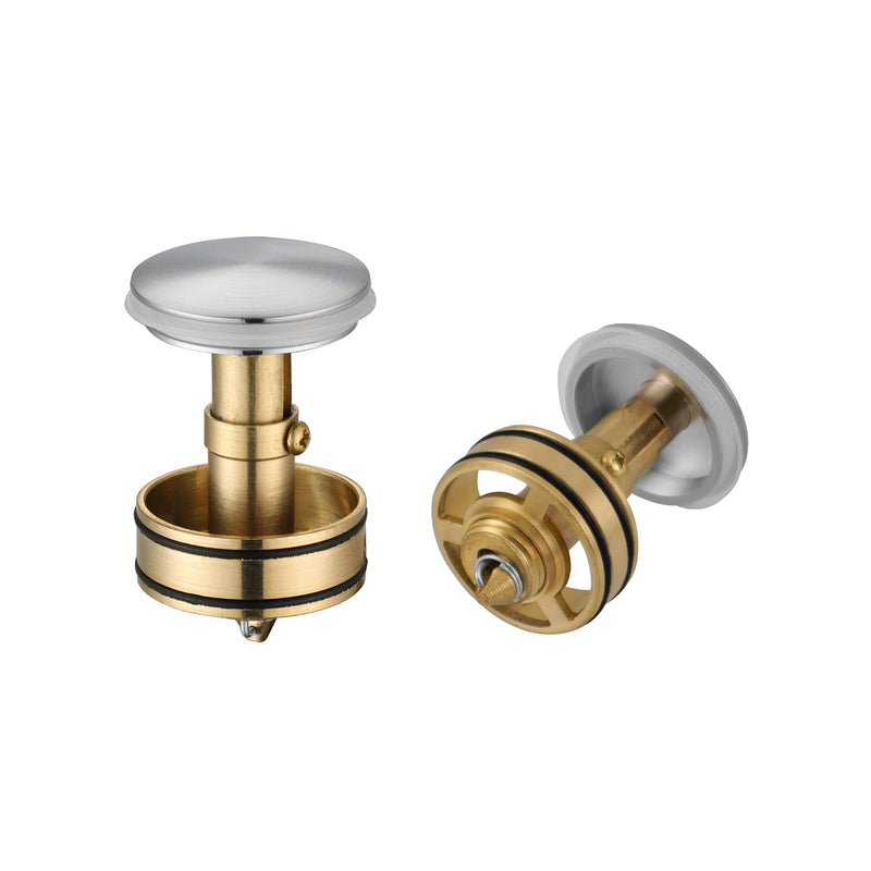 Replacement Detachable Brass Strainer for PARLOS Metal Bathroom Sink Drain, 2 Pack, Brushed Nickel, 2109602