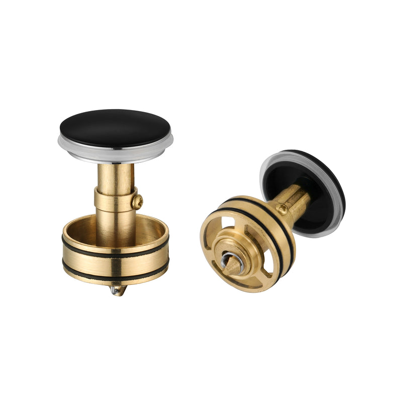 Replacement Detachable Brass Strainer for PARLOS Metal Bathroom Sink Drain, 2 Pack, Matte Black, 2109604
