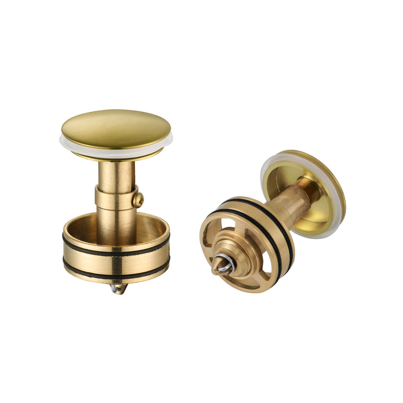 Replacement Detachable Brass Strainer for PARLOS Metal Bathroom Sink Drain, 2 Pack, Brushed Gold, 2109608