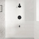 PARLOS Shower System, Matte Black Shower Faucet Set with Tub Spout(Valve Included), 5-Setting Mode Shower Head and Tub Spout with Diverter, 1.8GPM (1436904P)