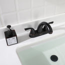 PARLOS 2-Handle Bathroom Sink Faucet with Metal Drain Assembly and Supply Hose Lead-Free cUPC Mixer Double Handle Tap Deck Mounted Oil Rubbed Bronze, 1.2 GPM (13597P)