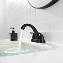 PARLOS 2-Handle Bathroom Sink Faucet with Metal Drain Assembly and Supply Hose Lead-Free cUPC Mixer Double Handle Tap Deck Mounted Oil Rubbed Bronze, 1.2 GPM (13597P)