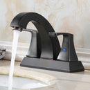 PARLOS 2 Handles Centertset Bathroom Faucet with All Metal Pop-up Drain & Faucet Supply Lines, Oil Rubbed Bronze, 1.2GPM, Doris 14133P