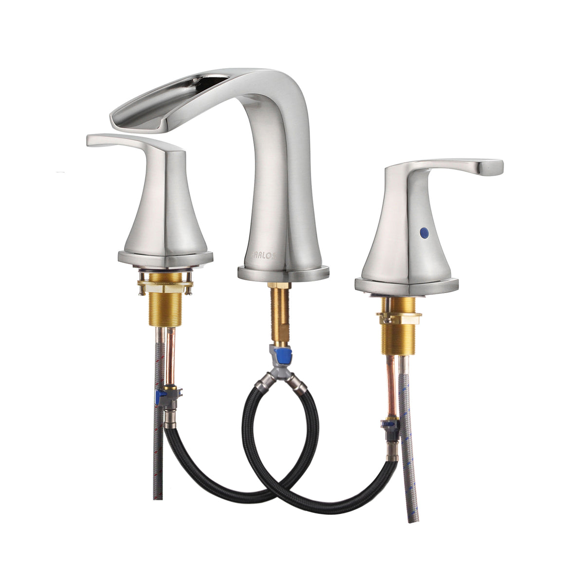 PARLOS 2-Handle Widespread Waterfall Roman Bathtub Faucet