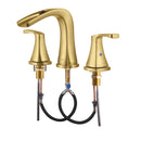 PARLOS 2-Handle Widespread Waterfall Roman Bathtub Faucet Tub Filler, Brushed Gold (1434208)