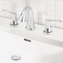 PARLOS Widespread 2 Handles Bathroom Faucet with Metal Pop Up Sink Drain and cUPC Faucet Supply Lines, Chrome, 1.2GPM Demeter 1364701P
