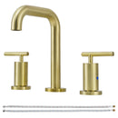 PARLOS Widespread 8 inch Bathroom Sink Faucet 3 Hole Vanity Faucet with cUPC Faucet Supply Lines, Matte Black, 1.2GPM, 1437508PD