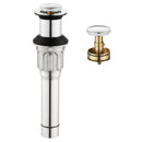 PARLOS Bathroom Sink Drain without Overflow, Metal Pop Up Drain for Vessel Sink, Chrome, 2108601