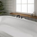 PARLOS 2-Handle Widespread Waterfall Roman Bathtub Faucet Tub Filler, Matte Black (1434204)