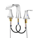 PARLOS 2-Handle Widespread Waterfall Roman Bathtub Faucet Tub Filler with Valve, Chrome, 1434201