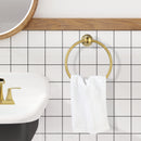 PARLOS Towel Ring, Wall Mounted Hand Towel Holder, Brushed Gold Hand Towel Bar for Bathroom & Kitchen, 2101808