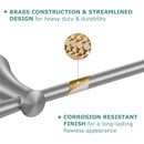 PARLOS Brushed Nickel 4-Piece Bathroom Accessory Hardware Set Package with Towel Bar, Hand Towel Holder, Toilet Paper Holder, Robe Hook, 2102002