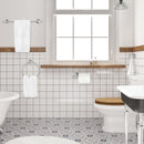 PARLOS Brushed Nickel 4-Piece Bathroom Accessory Hardware Set Package with Towel Bar, Hand Towel Holder, Toilet Paper Holder, Robe Hook, 2102002