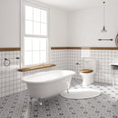 PARLOS Matte Black 4-Piece Bathroom Accessory Hardware Set Package with Towel Bar, Hand Towel Holder, Toilet Paper Holder, Robe Hook, 2102004