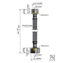 PARLOS Faucet Water Supply Lines with Fliter Screen,  9/16-24 UNEF Brass Connector , 24-Inch Length (2103101)