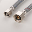 PARLOS Faucet Water Supply Lines with Fliter Screen,  9/16-24 UNEF Brass Connector , 24-Inch Length (2103101)