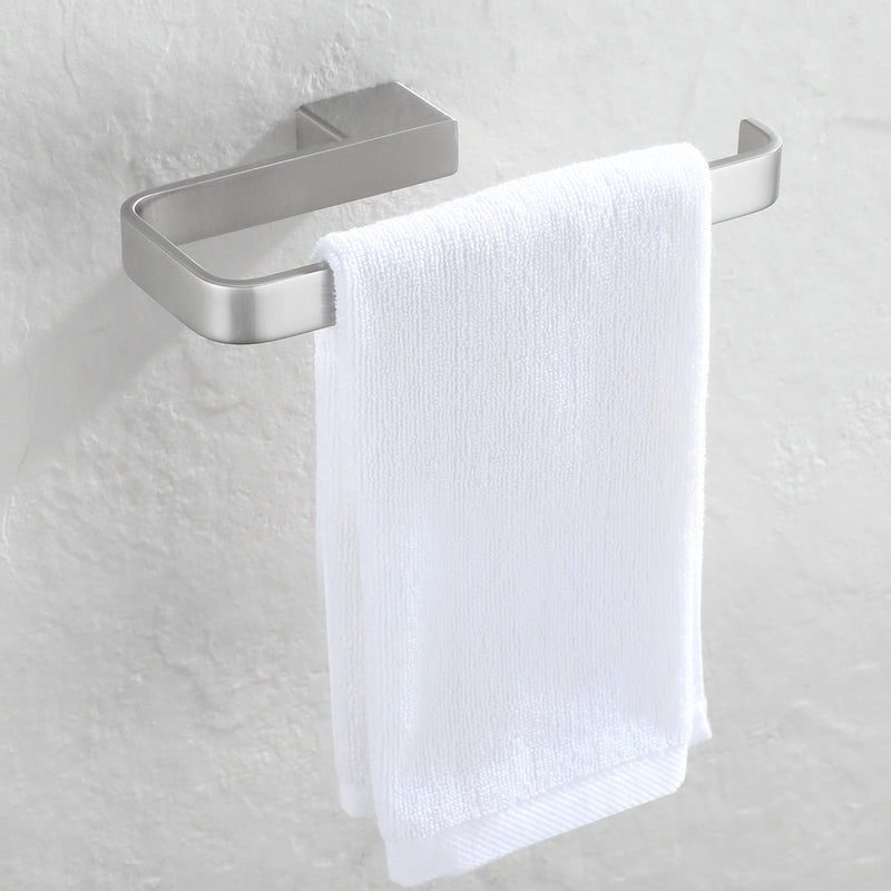 PARLOS Brass Hand Towel Holder, Wall Mounted Towel Ring, Hand Towel Bar for Bathroom & Kitchen, Burshed Nickel, Doris (2102302)