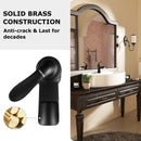 PARLOS Single Handle Bathroom Faucet with Deck Plate, Metal Pop Up Drain and cUPC Faucet Supply Lines, Matte Black  (1434904)