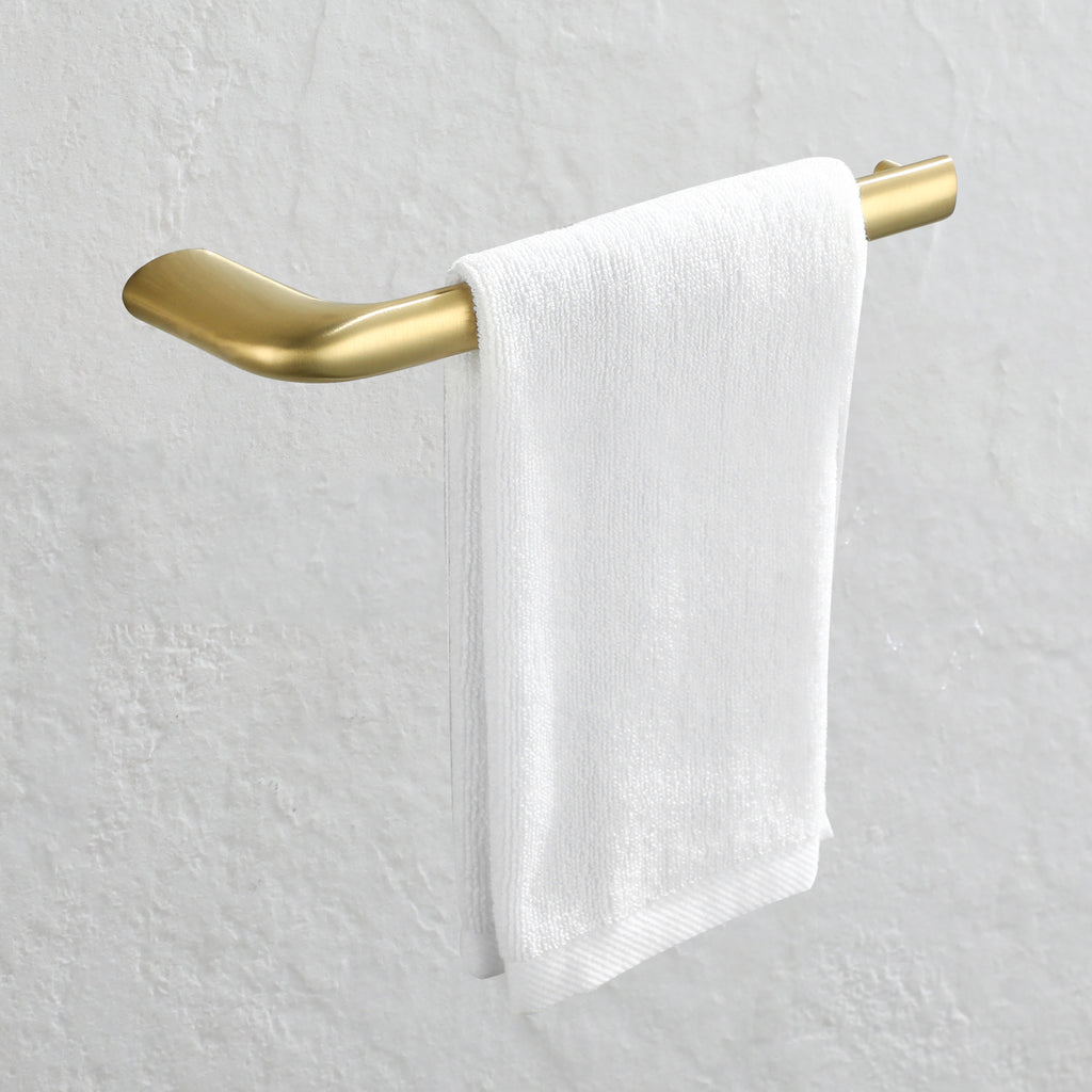 PARLOS Brass Hand Towel Holder, Wall Mounted Towel Ring, Hand Towel Bar for  Bathroom & Kitchen, Brushed Gold, Demeter (2101308)