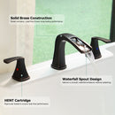 PARLOS 2-Handle Widespread Waterfall Roman Bathtub Faucet Tub Filler, Oil Rubbed Bronze (1434203)