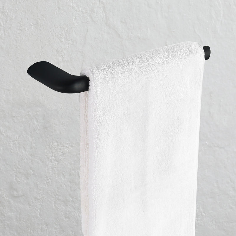 PARLOS Brass Hand Towel Holder, Wall Mounted Towel Ring, Hand Towel Bar for Bathroom & Kitchen, Matte Black, Demeter (2101304)