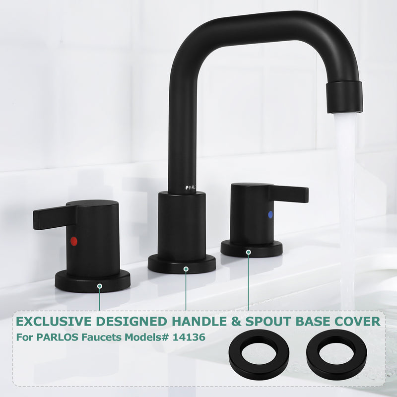 PARLOS Faucet Handle & Spout Base Cover with Gasket Replacement for Widespread Faucet
