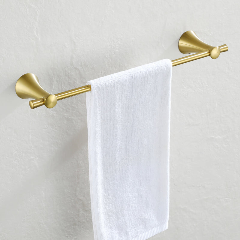 PARLOS Brushed Gold Bathroom Towel Bar, 17 Inch Wall Mounted Towel Bar for Bathroom, Shower Door, 2101908