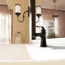 PARLOS Single Handle Bathroom Faucet with Deck Plate, Metal Pop Up Drain and cUPC Faucet Supply Lines, Matte Black  (1434904)