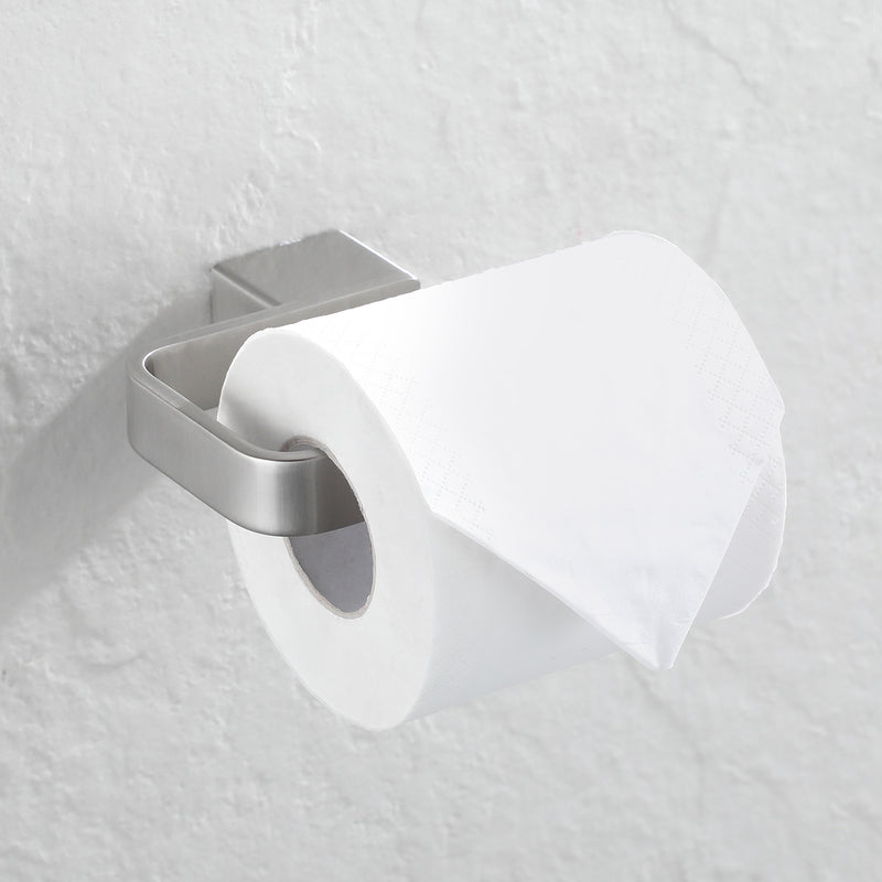 PARLOS Brass Toilet Paper Holder Tissue Roll Hanger for Bathroom & Kitchen Wall Mounted,Brushed Nickel,Doris (2102202)