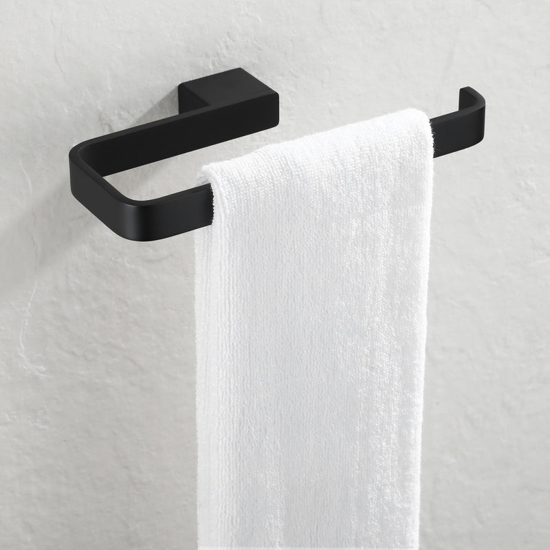 Square Edge Brushed Nickel Bathroom Hand Towel Ring